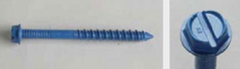 6.3 x 82 5/16" Hexagon Head Blue Masonry Anchor, Climaseal Finish, 921505