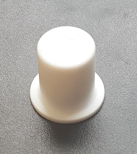 M8 x 13mm White Shouldered Push On Plastic Stud / Studding Cap