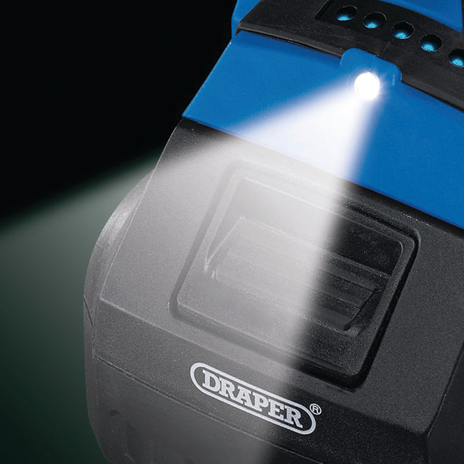 Draper 97777 D20 20V Brushless 1/2" Mid-Torque 400 Nm Impact Wrench, 2 x 3Ah Batteries + FREE 10 Piece Socket Set!