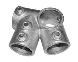 Eaves Fitting 27.5 Degree C56 Size 8 (G40) Handrail Fitting, Galvanised (Kee Klamp Compatible)