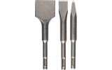 Bosch 3 Piece 140mm SDS -Plus Chisel Set, Point, Flat & Spade 2 608 690 180