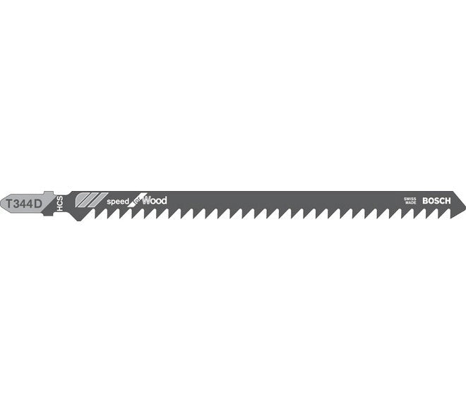 Bosch T344DP 152mm Jigsaw Blade for wood 5-100mm (Pack Of 5) P/No. 2 608 633 A34