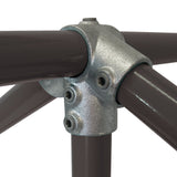 Ridge Fitting 27.5 Degree C55 Size 8 (G40) Handrail Fitting, Galvanised (Kee Klamp Compatible)
