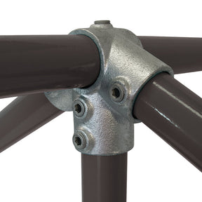 Ridge Fitting 27.5 Degree C55 Size 8 (G40) Handrail Fitting, Galvanised (Kee Klamp Compatible)