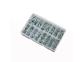 500pce 4-14g Pan Pozi AB Self Tapping Screw Kit. Bright Zinc Plated. Kitmaster KM105225