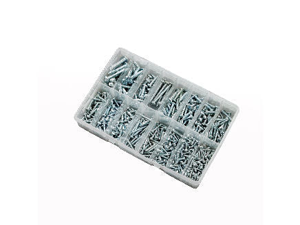 500pce 4-14g Pan Pozi AB Self Tapping Screw Kit. Bright Zinc Plated. Kitmaster KM105225