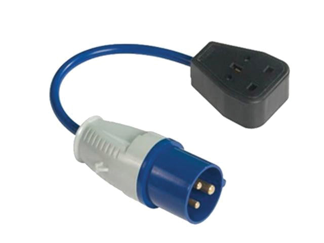 240 Volt 16Amp Plug Fly Lead 13amp Socket (350mm Lead)