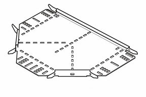 Cable Tray, Equal Tee Medium Return Flange 150mm, Pre-Galvanised