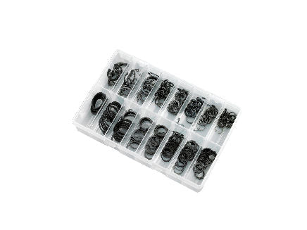 280pce M12-M25 Circlips Kit. Internal & External. Self Colour. Kitmaster KM105141