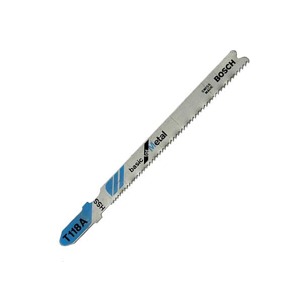 Bosch T118A 67mm Jigsaw Blade for metal 1-3mm (Pack Of 5) P/No. 2 608 631 013