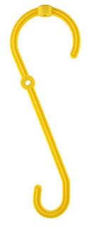 Skyhook Cable Support, Yellow 250mm Long, 2 Hooks, 2 Screw Holes