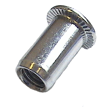 M12 Rivet Nut, Flanged, Steel, Grip range 1.0 - 4.5mm, Hole Size 16.1mm Bralo G30110 1216