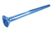 Extra Long 10 x 4" (4.8 x 100mm) Pz2 Self Tapping Countersunk Pozi Screw, Type AB, Bright Zinc Plated