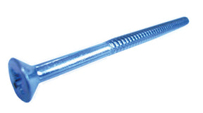 Extra Long 10 x 4" (4.8 x 100mm) Pz2 Self Tapping Countersunk Pozi Screw, Type AB, Bright Zinc Plated