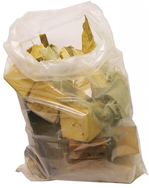 20" (508mm) x 30" (762mm) Builders 440 Gauge Clear Rubble Bags / Sacks (Box of 100)