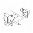SC852/41 / P1796 Beam Clamp/Window Clamp, Unistrut compatible, galvanised (Not sold in pairs)