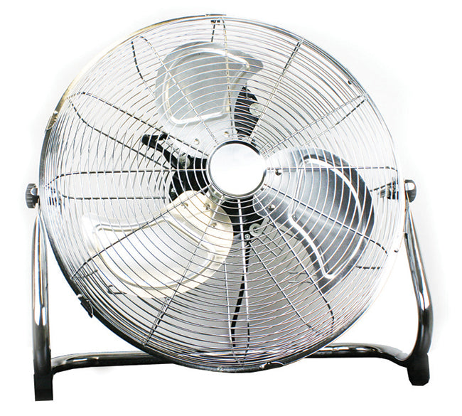 18" 110W Industrial 3 Speed High Velocity Chrome Floor Fan 240V