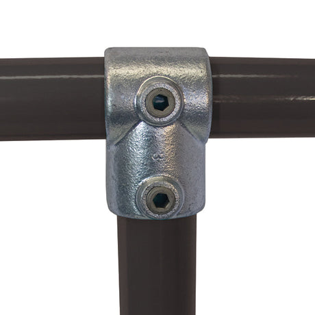 Short Tee C03 Size 6 (G25) Handrail Fitting, Galvanised 101-B34 (Kee Klamp Compatible 10-6)