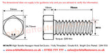 M16 x 75 Hexagon Head Set Screws High Tensile Grade 8.8 Bright Zinc Plated, DIN 933