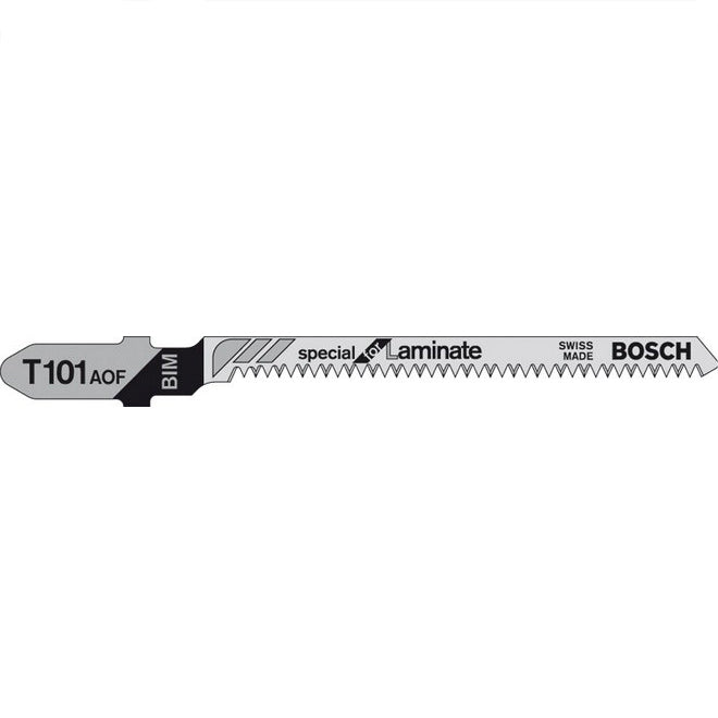 Bosch T101AOF 83mm Jigsaw Blade for Laminate 1.5-15mm (Pack Of 5) P/No. 2 608 636 432
