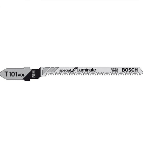 Bosch T101AOF 83mm Jigsaw Blade for Laminate 1.5-15mm (Pack Of 5) P/No. 2 608 636 432