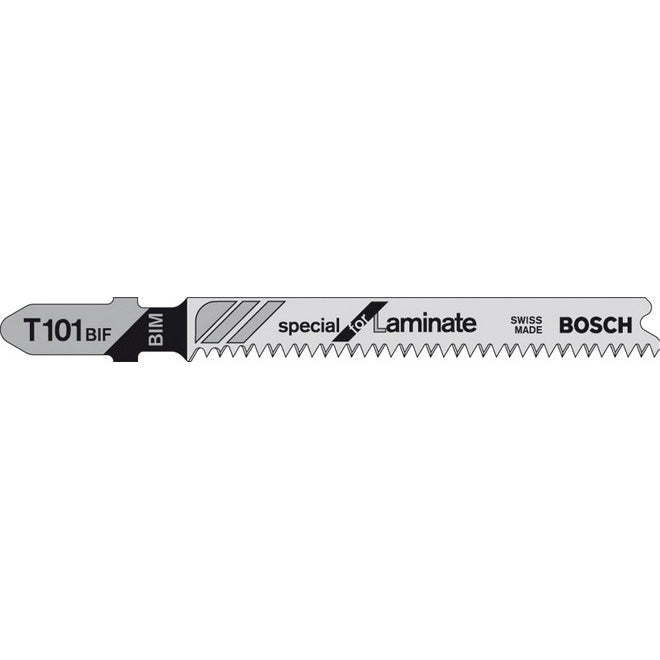Bosch T10BIF 83mm Jigsaw Blade for Laminate 1.5-15mm (Pack Of 5) P/No. 2 608 636 431