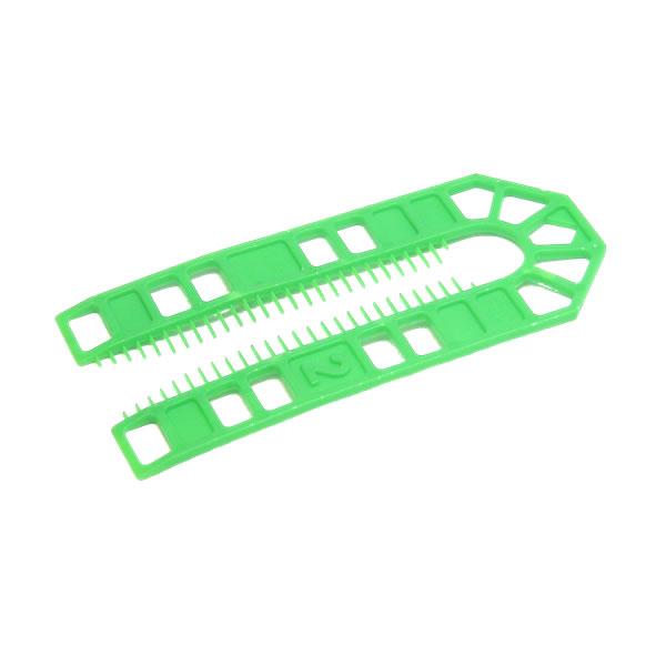 100mm x 43mm x 2mm Thick Plastic Packing Shims pack of 200 (green), Centre slot suits M12 bolts