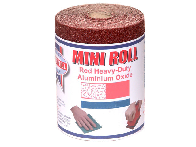 115mm x 5 Metre 60 Grit Alum Oxide Red Sand Paper Roll Heavy Duty