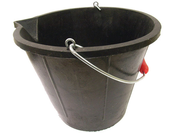 Black Tyre Rubber Bucket 14 Litre