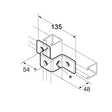 SB515 P1047 40mm U Bracket, Unistrut compatible, galvanised