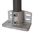 Base Flange CW Intergrated Toeboard Handrail Fitting (Only available size 48.3mm, size 8 (G40 ) Handrail Fitting, (Kee Klamp Compatible 69-8)