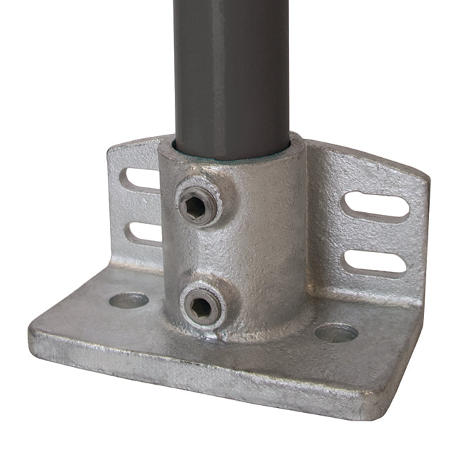 Base Flange CW Intergrated Toeboard Handrail Fitting (Only available size 48.3mm, size 8 (G40 ) Handrail Fitting, (Kee Klamp Compatible 69-8)