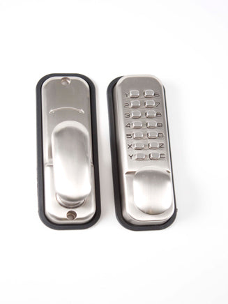 Satin Chrome Digital Door Lock & Holdback Catch HQ2033/1