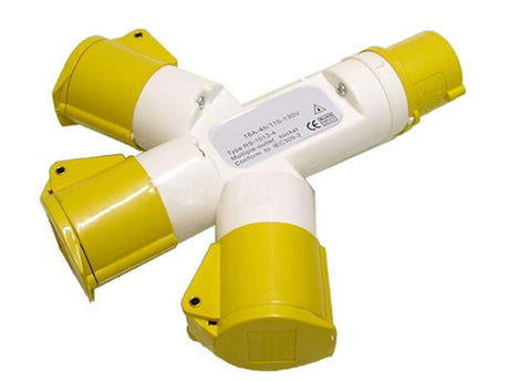 Faithfull 3 Way Splitter 110V Plug