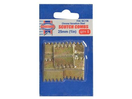 Faithfull 25mm Scutch Combs Pack of 5 FAISC1N