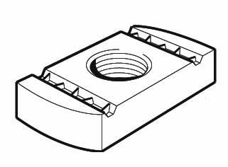 M10 No Spring Channel Nut Stainless Steel. Unistrut compatible