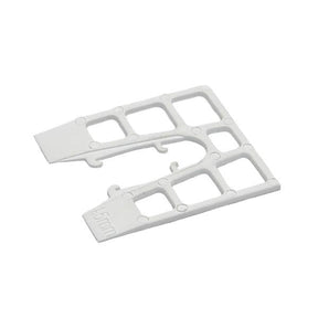 40mm x 45mm x 1.5mm Thick Plastic Packing Shims pack of 200 (white), Centre slot suits M12 bolts
