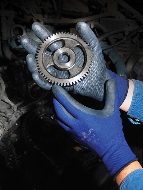 Size 8 (L) Showa 380 Nitrile Foan Grip Gloves SHO3853 (1 pair)