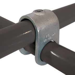 Clamp on Crossover C42 Size 5 (G20) Handrail Fitting, Galvanised 160-A27 (Kee Klamp Compatible 17-5)