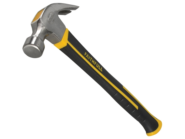 Faithfull 20oz Fibreglass Shaft Claw Hammer FAICH20FG