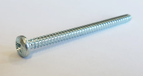 Extra Long 8 x 2"3/4 (70mm) Pz2 Self Tapping Screw, Pan Pozi, Type AB, Bright Zinc Plated
