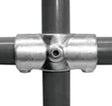 Two Socket Cross C22 Size 7 (G32) Handrail Fitting, Galvanised 119-C42 (Kee Klamp Compatible 26-7)