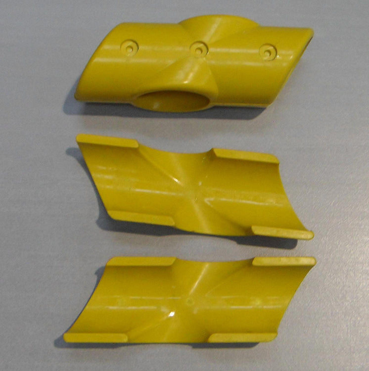 Yellow 60 Degree 4 Way Tee (In two halves) MHA4WY