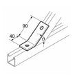 SB528 / P2095 75 Degree Obtuse Angle Bracket, Unistrut compatible, galvanised