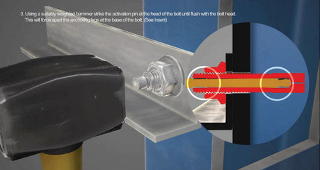 M10 x 45mm Heavy Duty Blind Bolts Steel 8.8 Geomet 500 HD1045ZF