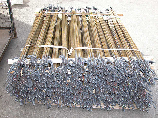 1.24 Metre (1200mm) x 1/2" Standard Barrier Fencing Steel Self Colour Pins