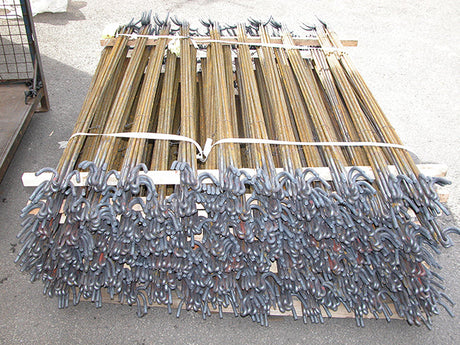 1.24 Metre (1200mm) x 1/2" Standard Barrier Fencing Steel Self Colour Pins