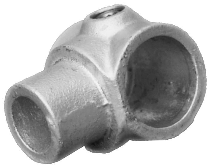 Internal Tee Joint C06 Size 6 (G25) Handrail Fitting, Galvanised 147-B34 (Kee Klamp Compatible 114-6)
