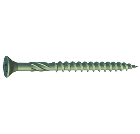 4.5 x 70 Timco Countersunk Decking Screw PZ2 Organic Green 70SOLOD200