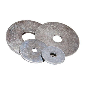 M8 x 50 x 1.5mm Penny Mudguard Repair Washer Mild Steel Bright Zinc Plated
